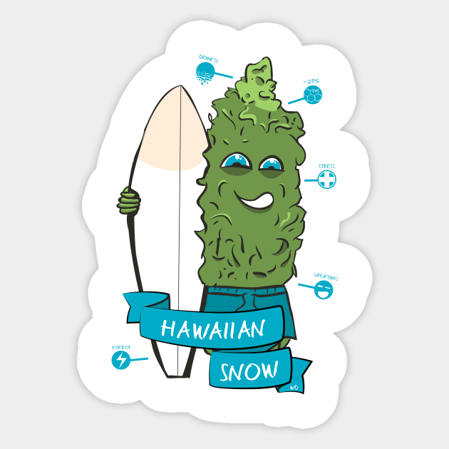 Hawaiian Snow Sticker by WD